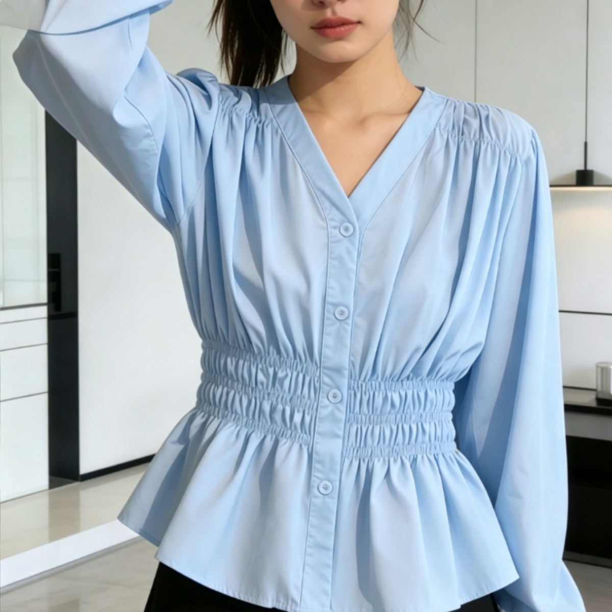 Summer Clothing In French - 200 Pounds Plus Size Office Lady