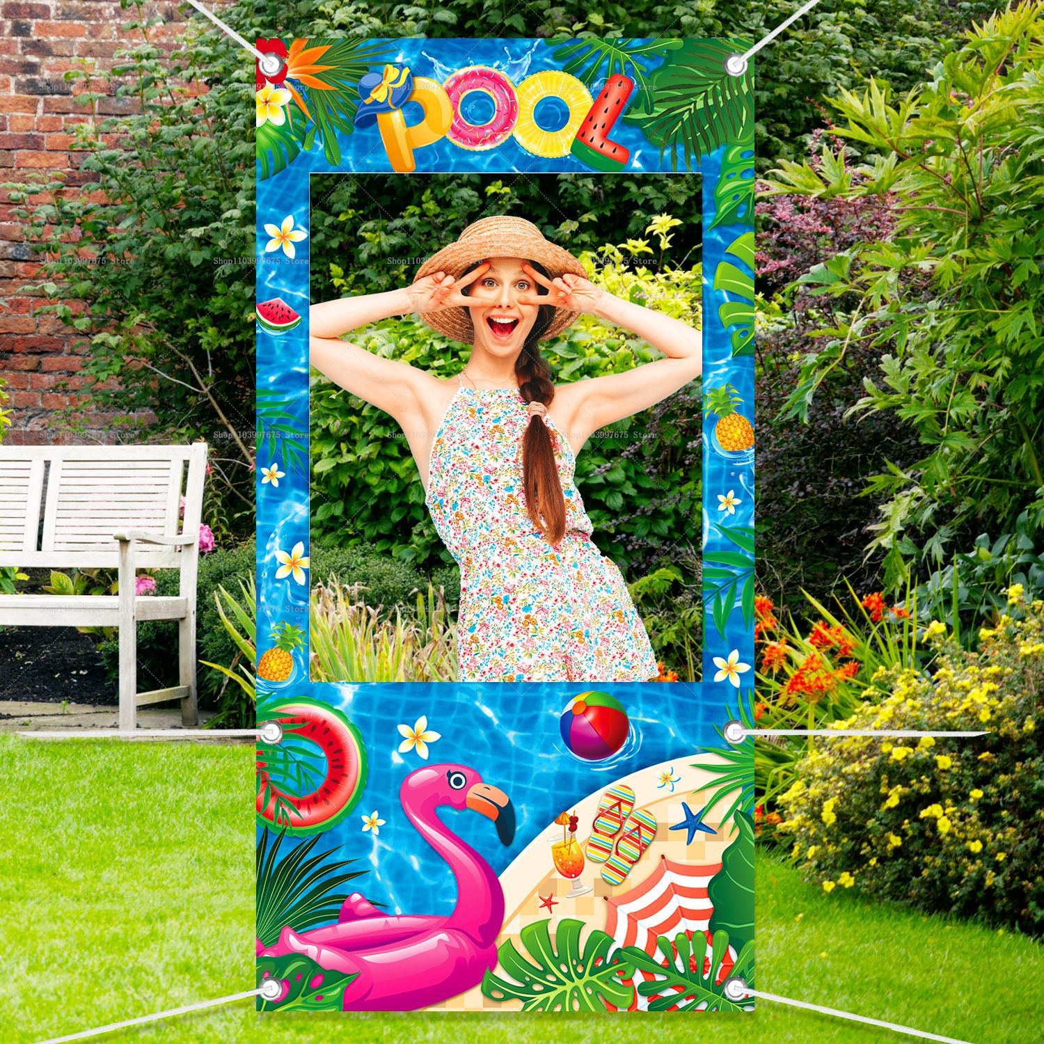 Summer Clothing Banner - Summer Themed Party Decorations Photo Booth