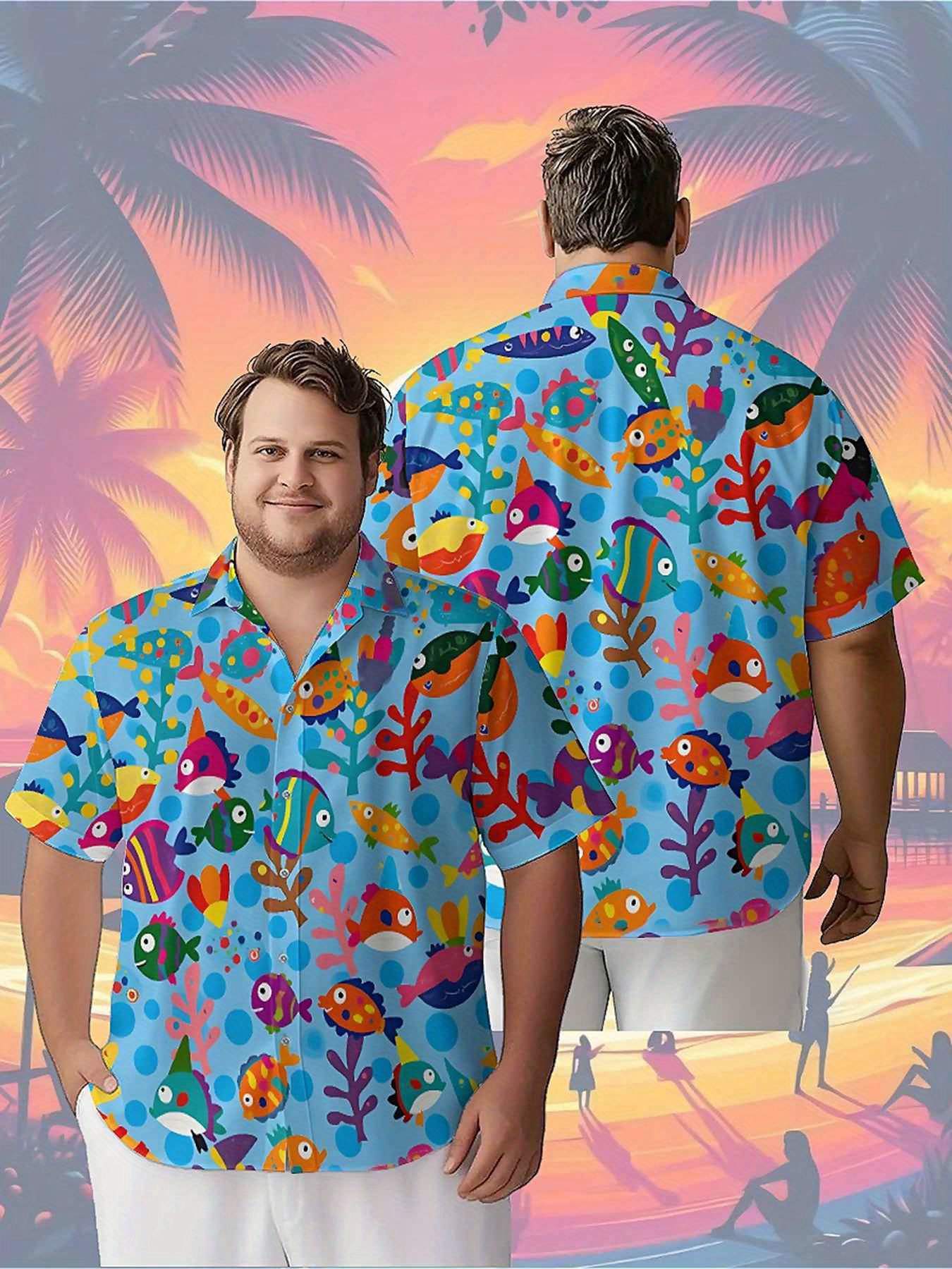 Summer Clothing Patterns - Men's Plus Size Hawaiian Shirts Tropical