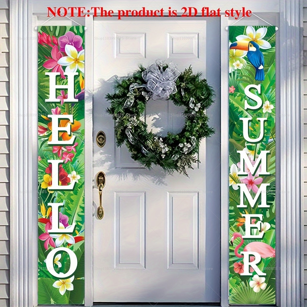 Summer Clothing Banner - 2D Hello Summer Tropical Floral Seasonal