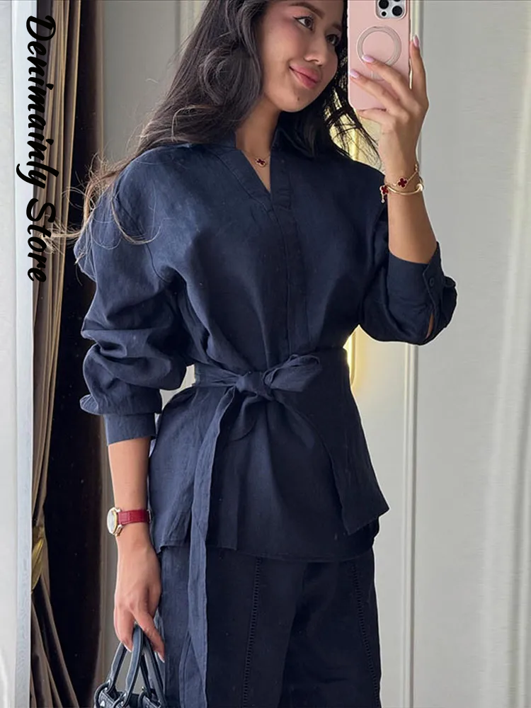 Summer Linen Clothing For Women - Casual Women's Linen Pants Set 2