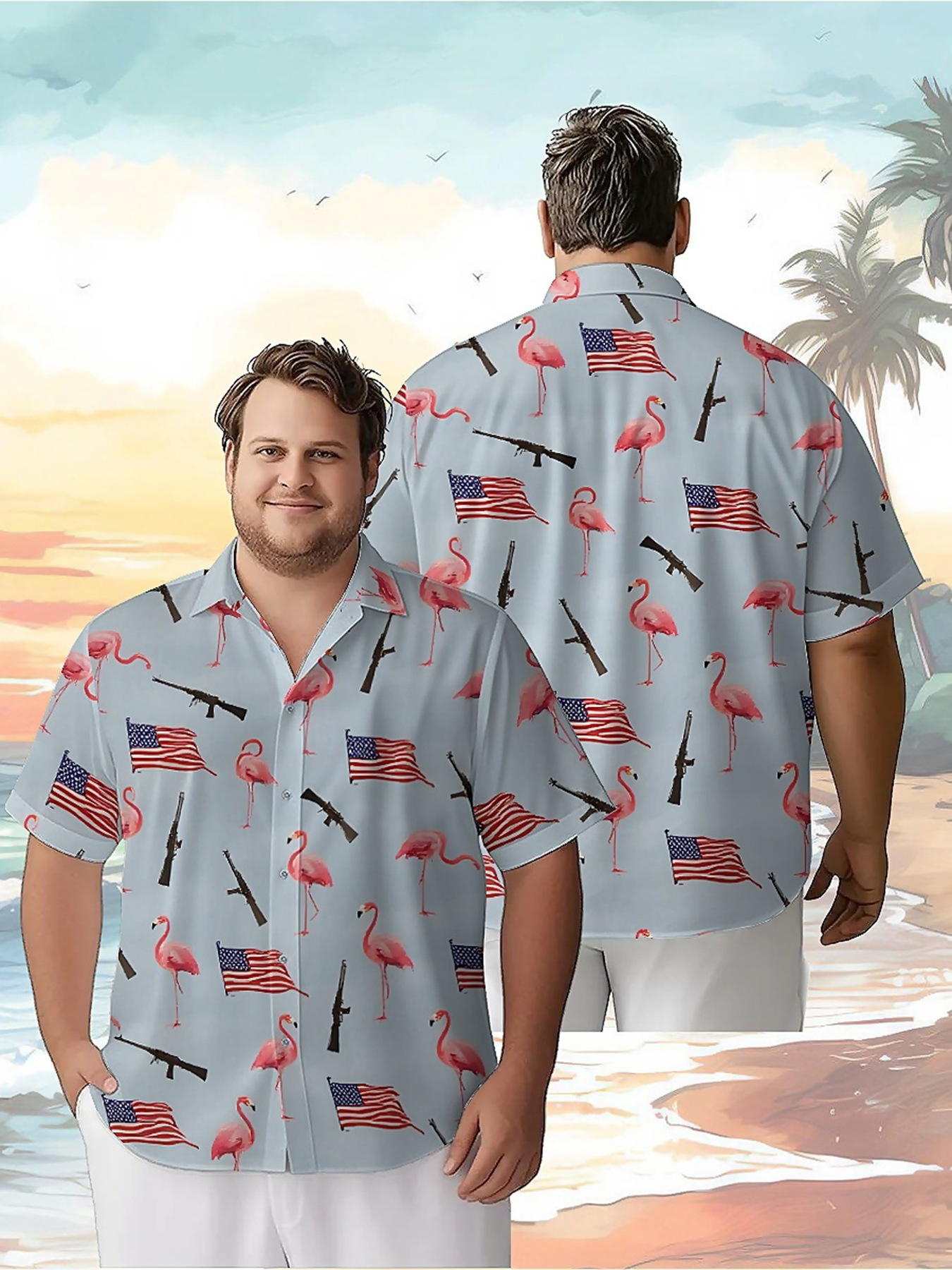 Summer Clothing Patterns - Men's Plus Size Hawaiian Shirts American