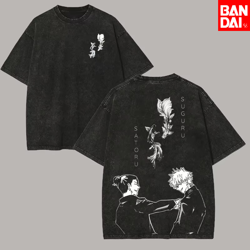 Vintage Summer Clothing Men - Vintage Washed Jujutsu Kaisen Sukuna T