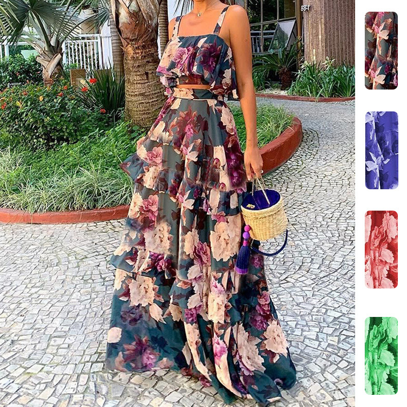 Women's Two Piece Outfits Flor - Summer Clothing Model のレビューと価格