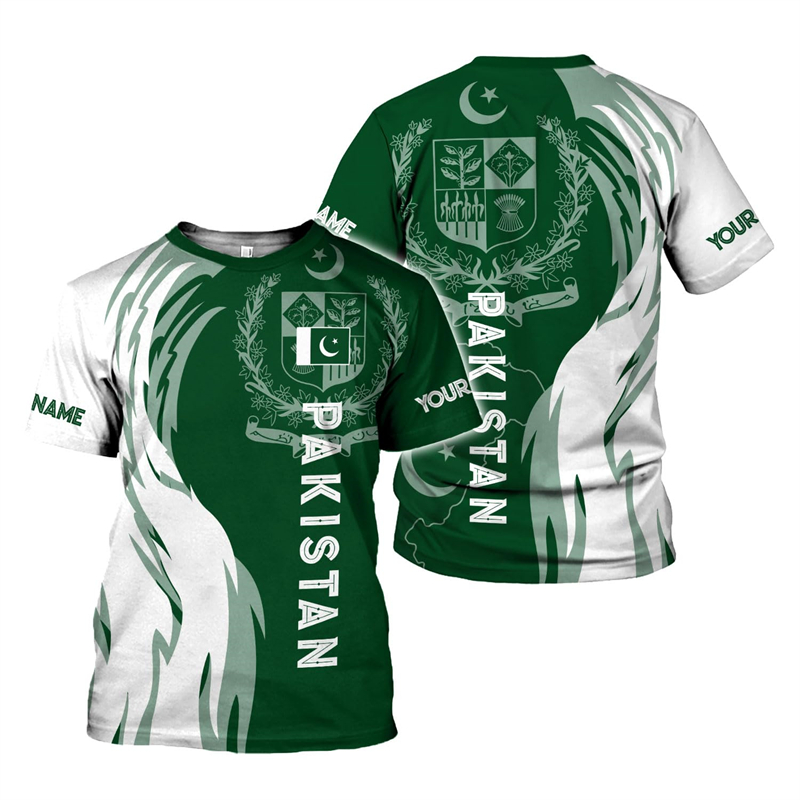 Pakistan Flag 3D Print Men's T - Summer Clothing Pakistan のレビューと価格