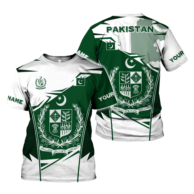 Pakistan Flag 3D Print Men's T - Summer Clothing Pakistan のレビューと価格