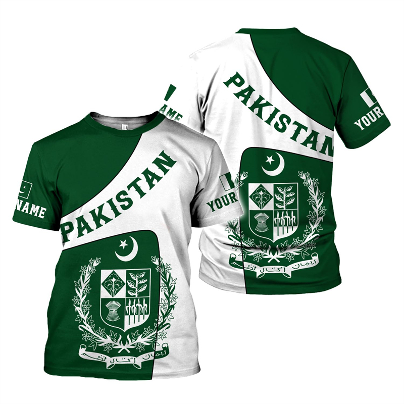 Pakistan Flag 3D Print Men's T - Summer Clothing Pakistan のレビューと価格