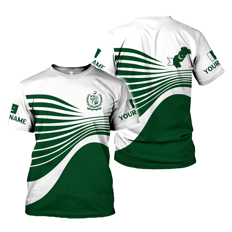Pakistan Flag 3D Print Men's T - Summer Clothing Pakistan のレビューと価格
