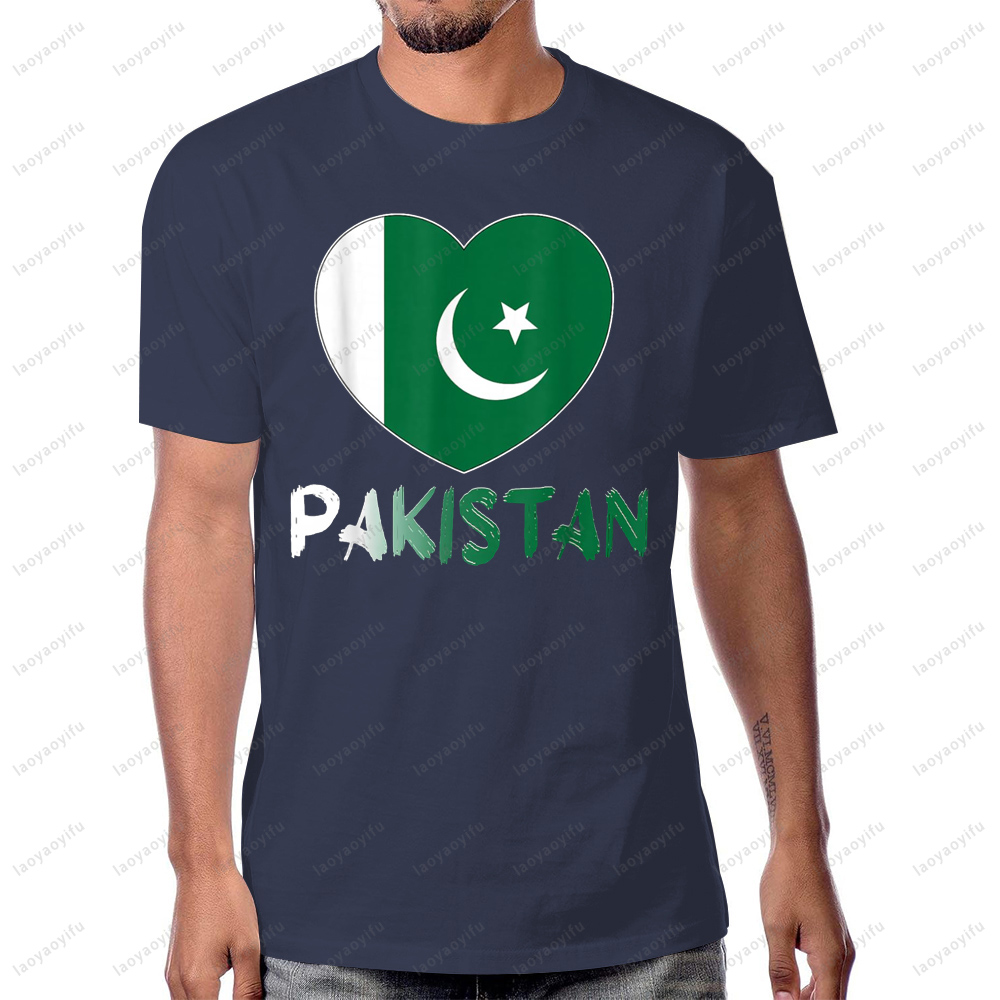 Pakistan Flag Heart Graphic Pr - Summer Clothing Pakistan のレビューと価格