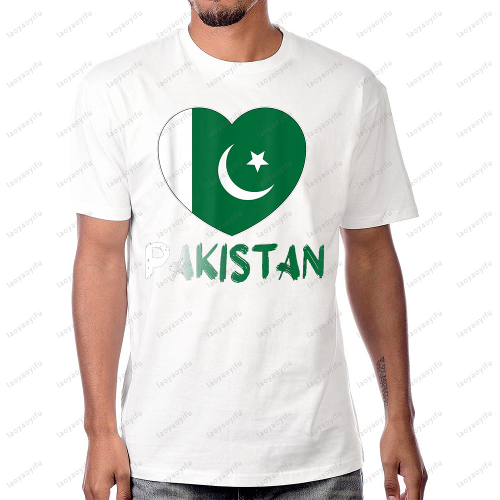 Pakistan Flag Heart Graphic Pr - Summer Clothing Pakistan のレビューと価格