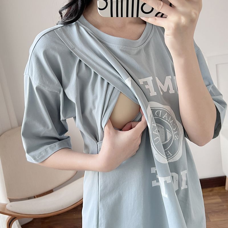 Nursing Dress Pregnant Breastf - Summer Clothing Women のレビューと価格