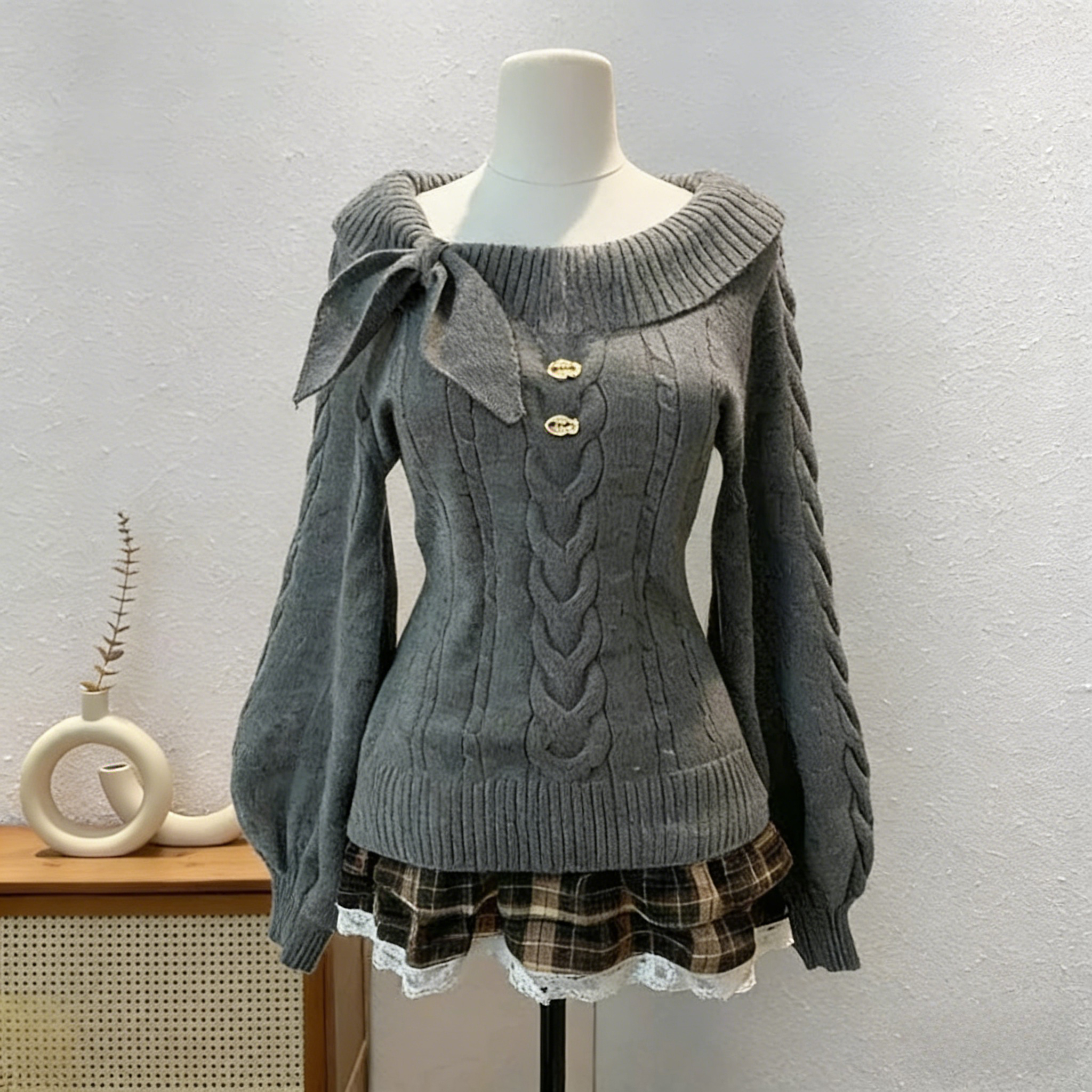Y2K Korean Sweaters Turn-Down  - Summer Jumper Clothing のレビューと価格