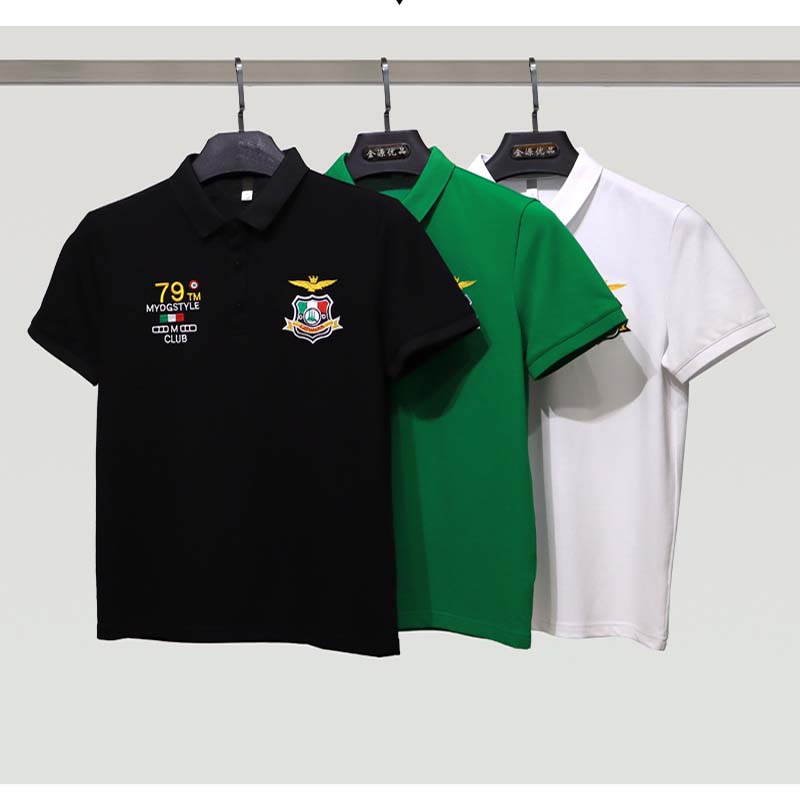 Trendy Men's Lapel Collar Polo - Summer Green Clothing のレビューと価格