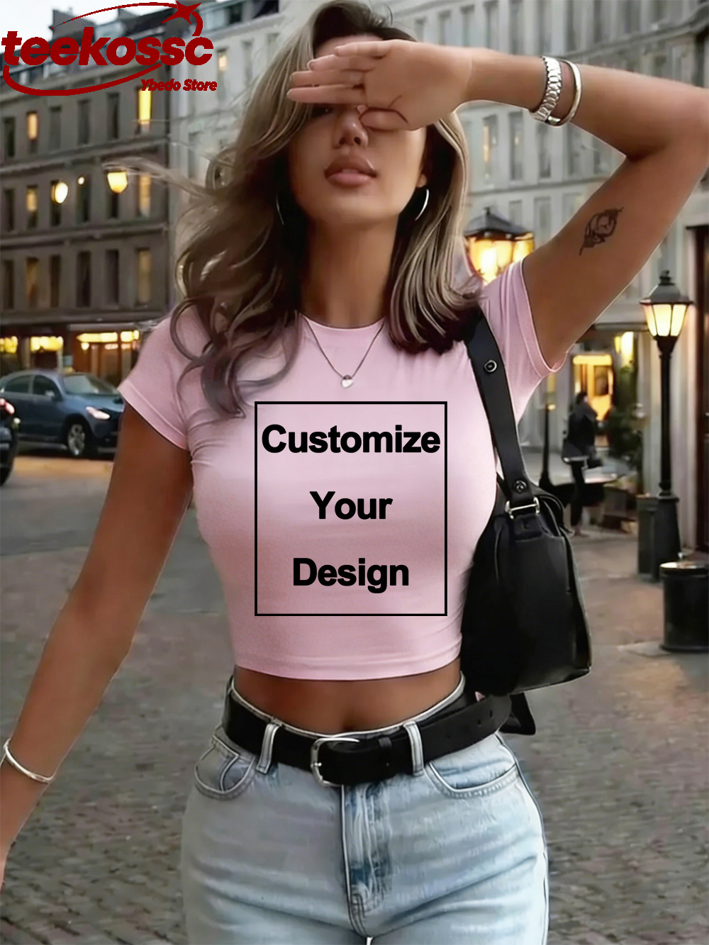 Custom Womens Cotton Crop Tops - Summer Clothing Model のレビューと価格