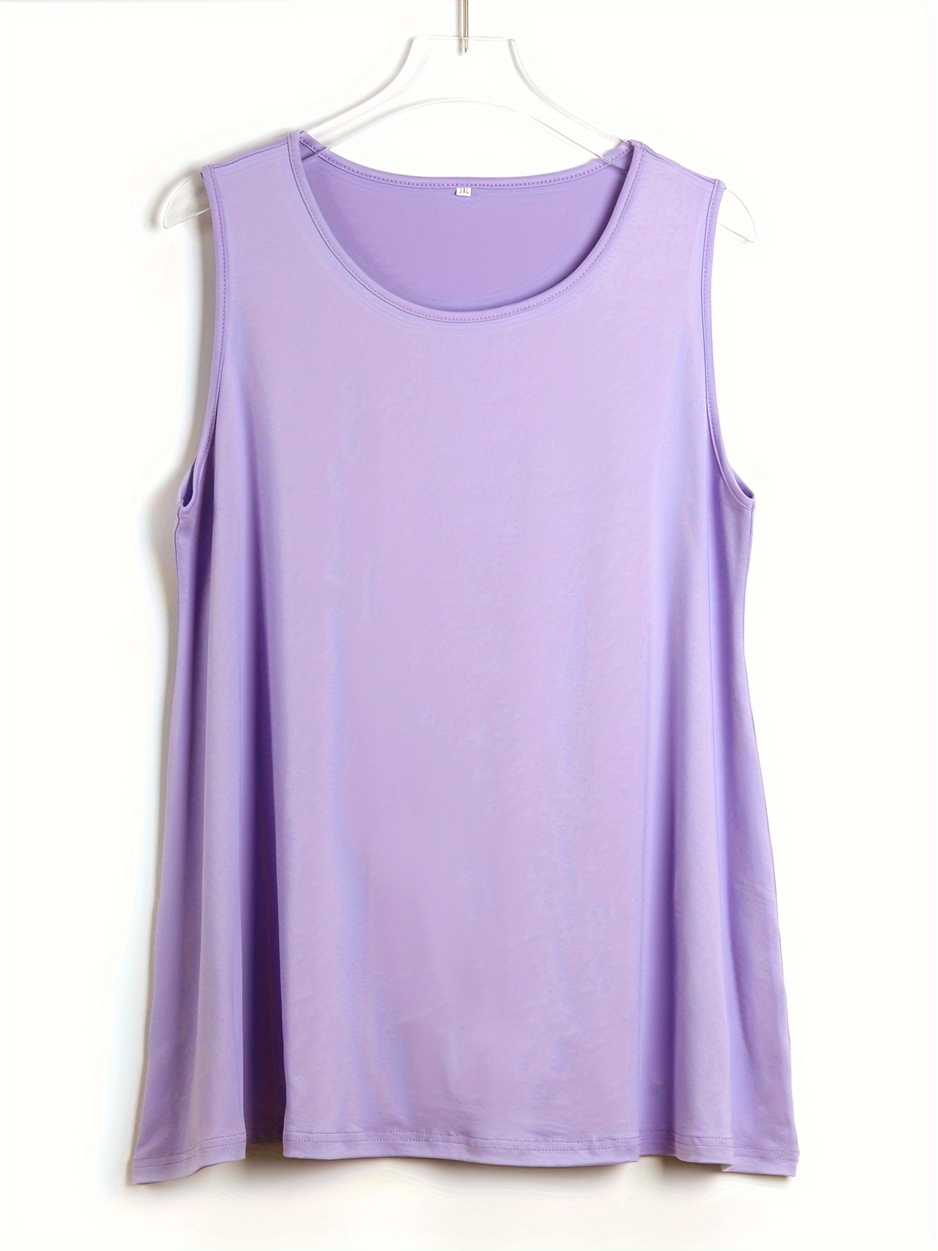Plus Size Simple Solid Tank To - Halter Neck Top のレビューと価格
