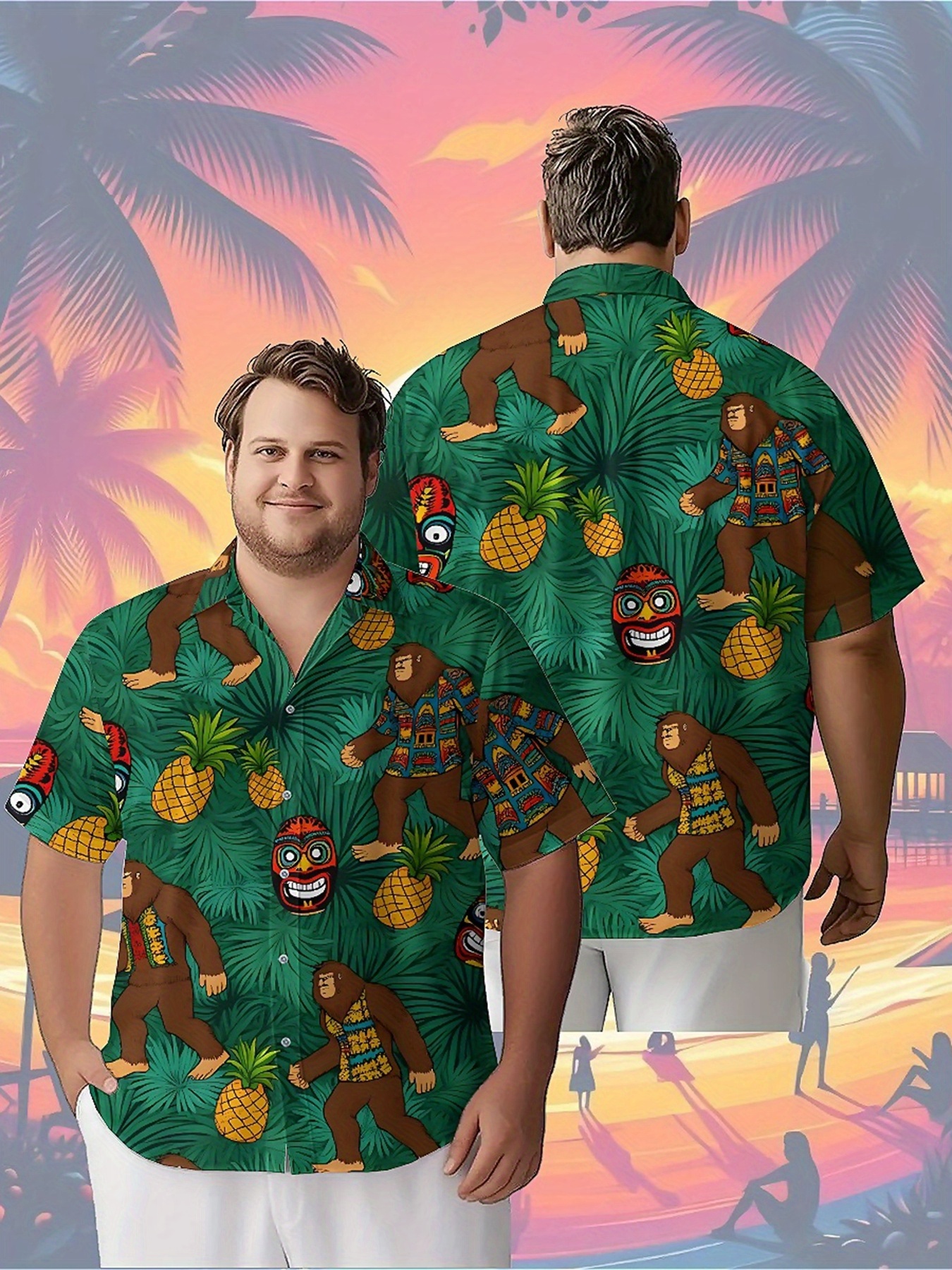 Men's Plus Size Hawaiian Shirt - Summer Clothing Patterns のレビューと価格