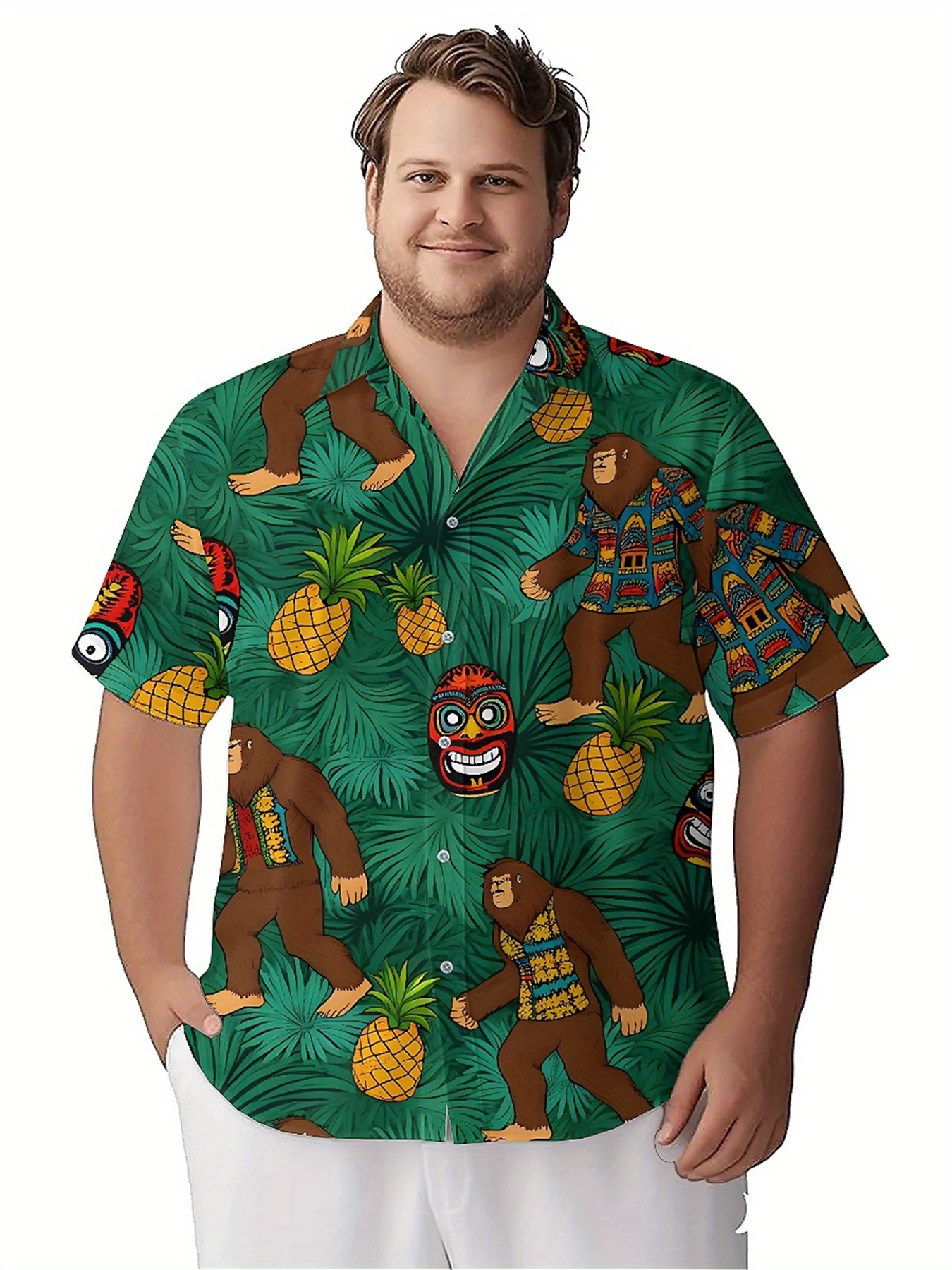 Men's Plus Size Hawaiian Shirt - Summer Clothing Patterns のレビューと価格