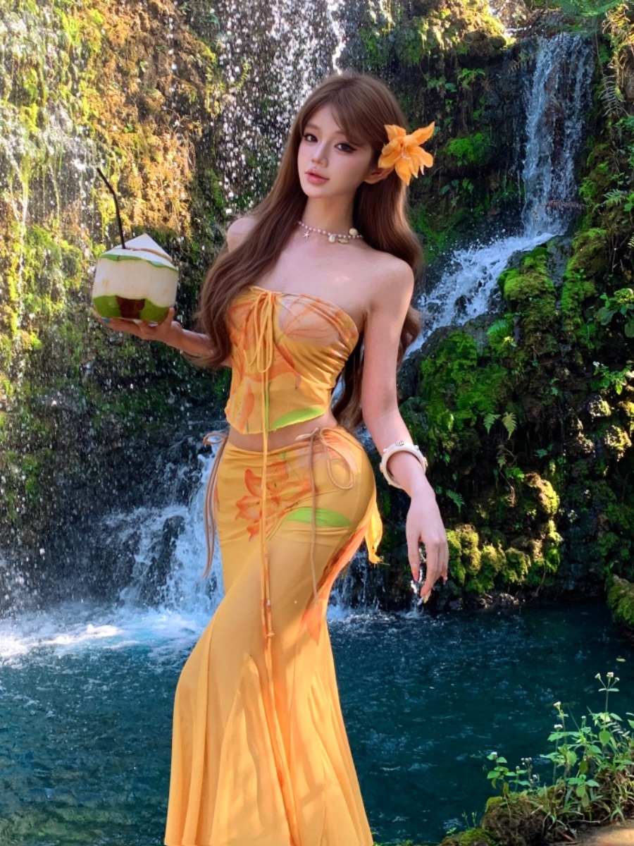 Island Vacation Yellow Tie-Dye - Soft Summer Yellow Clothing のレビューと価格