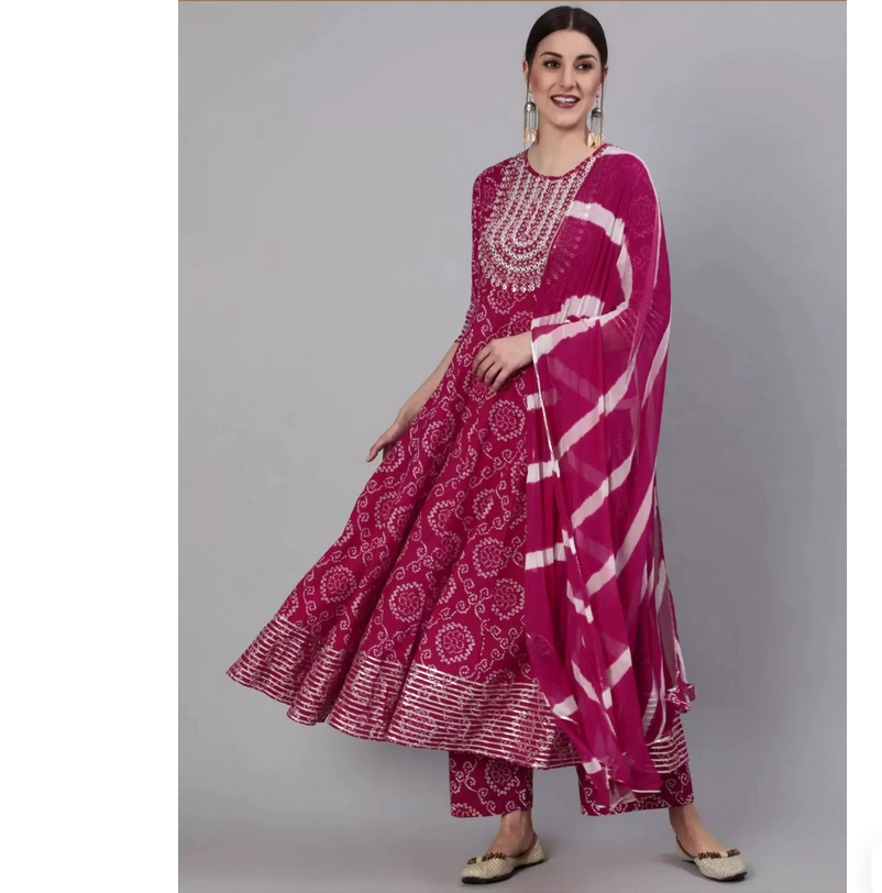 Indian Pure Cotton Rose Red Pr - Summer Clothing Pakistan のレビューと価格