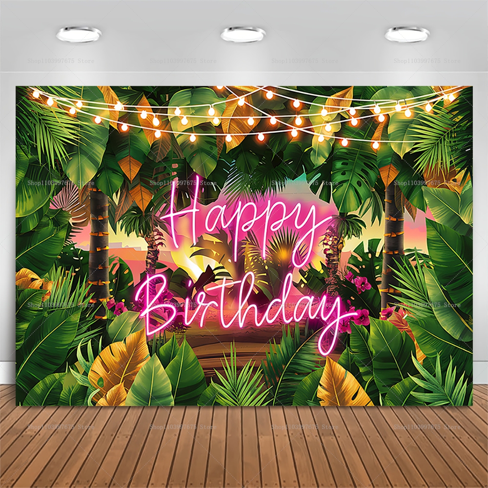 Summer Hawaiian Beach Backdrop - Summer Clothing Banner のレビューと価格
