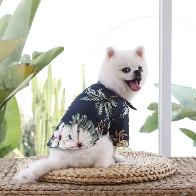Hawaiian Style Pet Dog Clothe  - Summer Clothing In French のレビューと価格