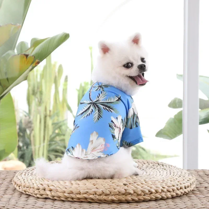 Hawaiian Style Pet Dog Clothe  - Summer Clothing In French のレビューと価格