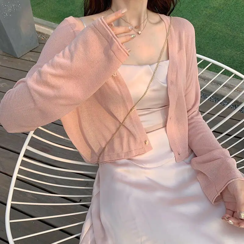 Knit Cardigan Coat Sun Protect - Summer Light Clothing のレビューと価格