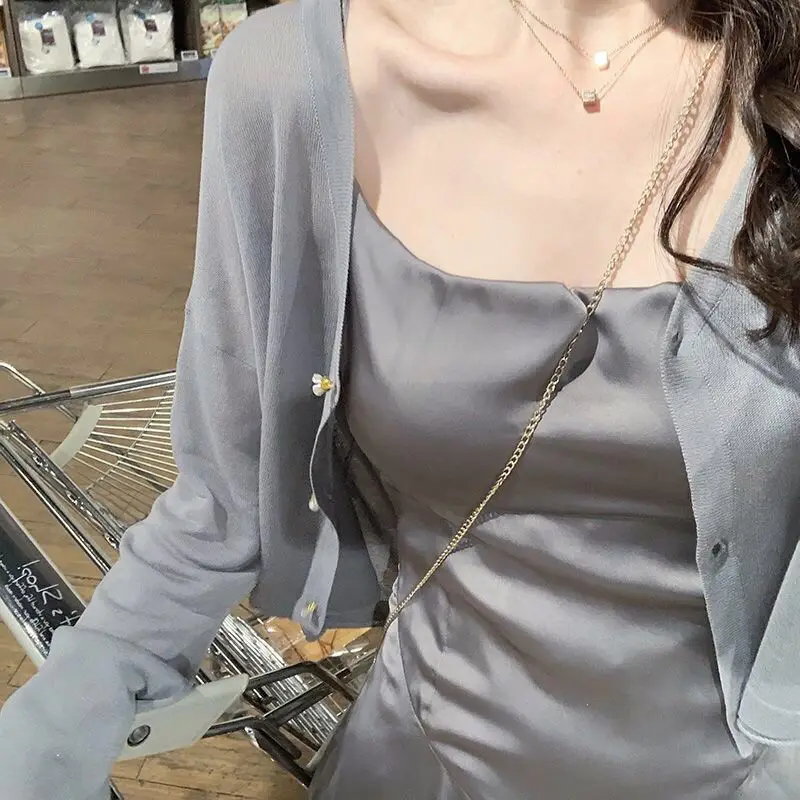 Knit Cardigan Coat Sun Protect - Summer Light Clothing のレビューと価格