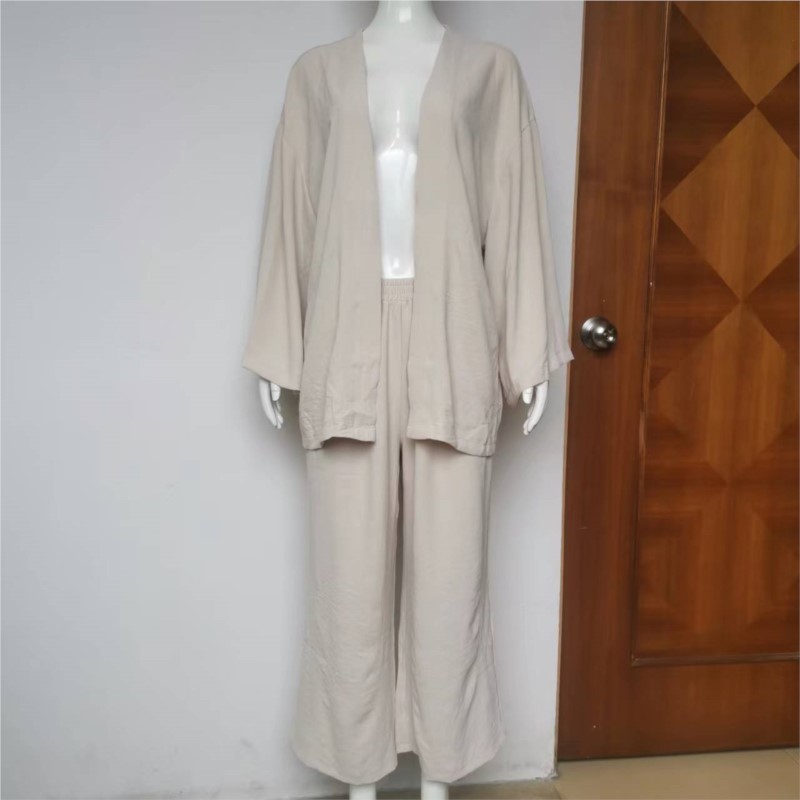 Women's Linen Trouser Suit Wit - Summer Linen Clothing For Women のレビューと価格
