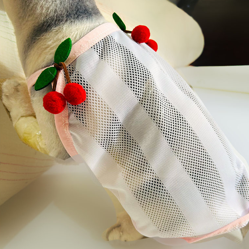 Breathable Cute Pet Dog Clothe - Summer Clothing In French のレビューと価格