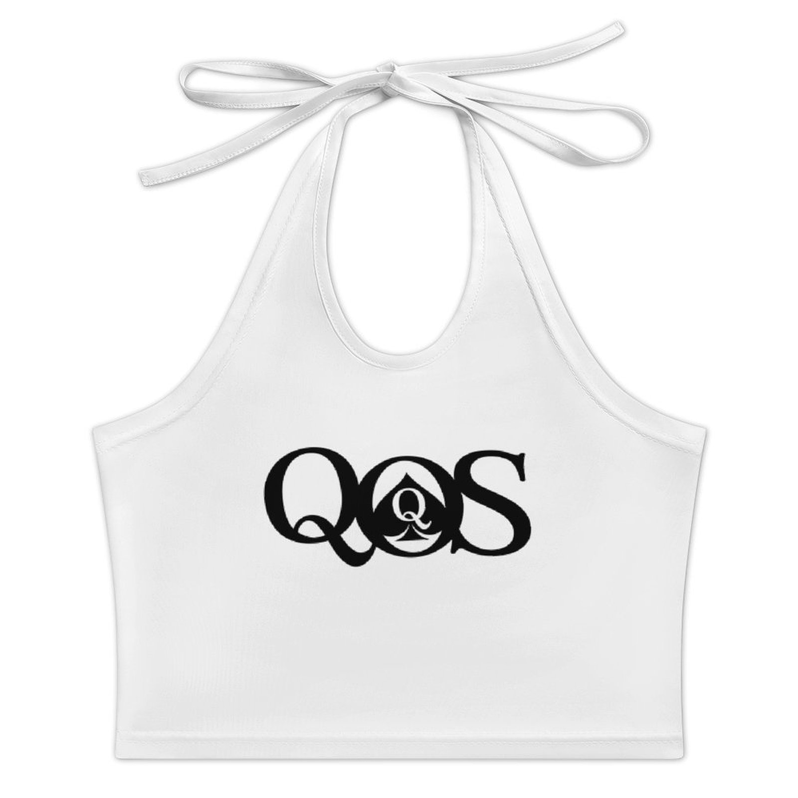 Women's QOS Print Tie Halter T - Halter Neck Top のレビューと価格