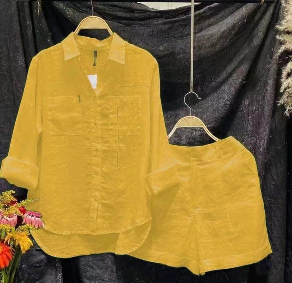 Fashion White Long Sleeve Shir - Summer Linen Clothing For Women のレビューと価格