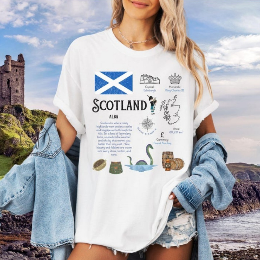 Scotland UK T-Shirt Edinburgh  - Womens Summer Clothing Uk のレビューと価格