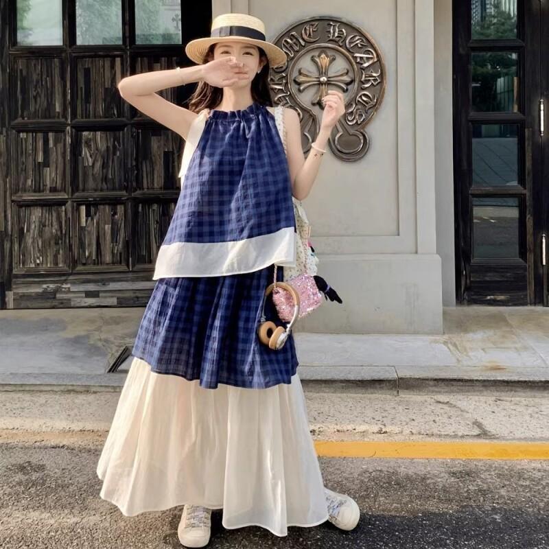Women's Blue Plaid Two Piece S - Halter Neck Top のレビューと価格