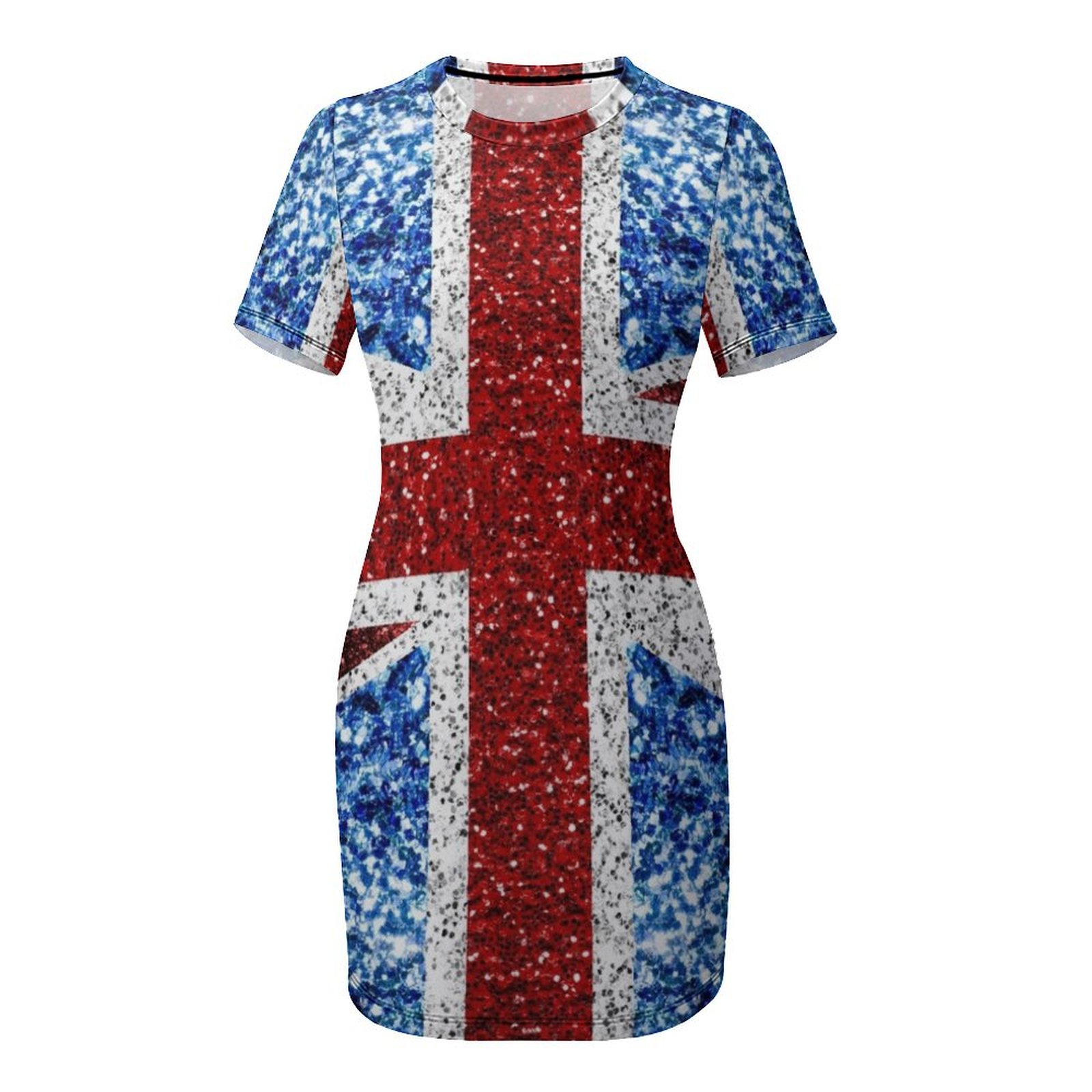 UK flag red blue white faux sp - Womens Summer Clothing Uk のレビューと価格