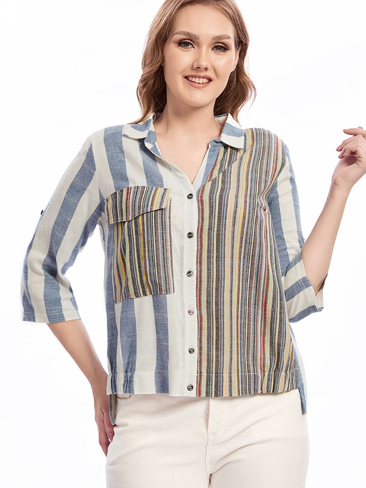 Womens plus size woven lapel s - Summer Clothing For 60 Year Old Woman のレビューと価格