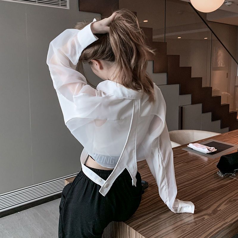 Shirts Women Retro Chic Patchw - Crop Blouse Linen のレビューと価格