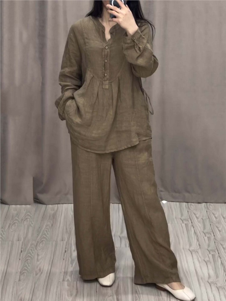 Women's 2 Piece Set Fashion Of - Summer Linen Clothing For Women のレビューと価格