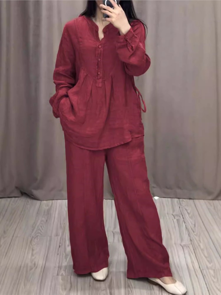 Women's 2 Piece Set Fashion Of - Summer Linen Clothing For Women のレビューと価格