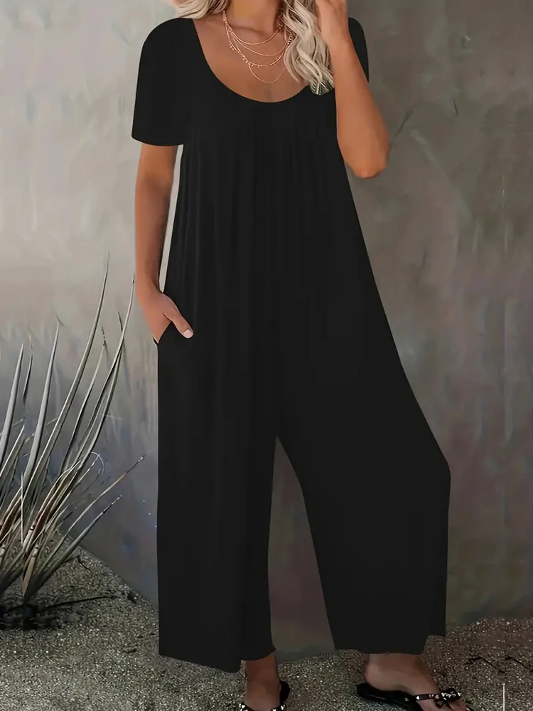 Summer Chic Solid Casual Pocke - Summer Clothing For 60 Year Old Woman のレビューと価格