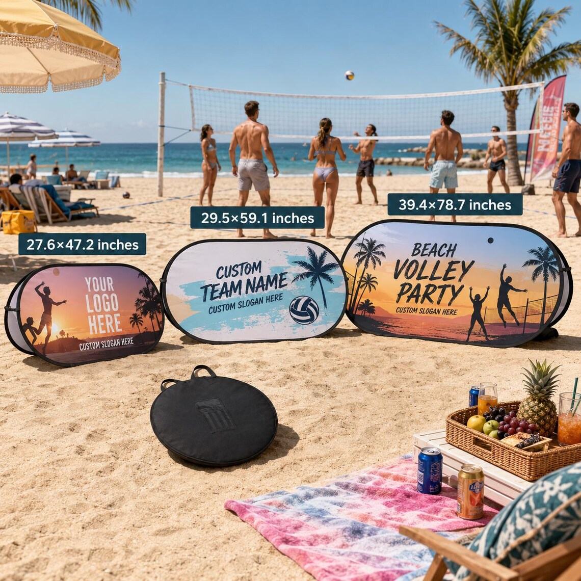 Custom Beach Volleyball Pop Up - Summer Clothing Banner のレビューと価格