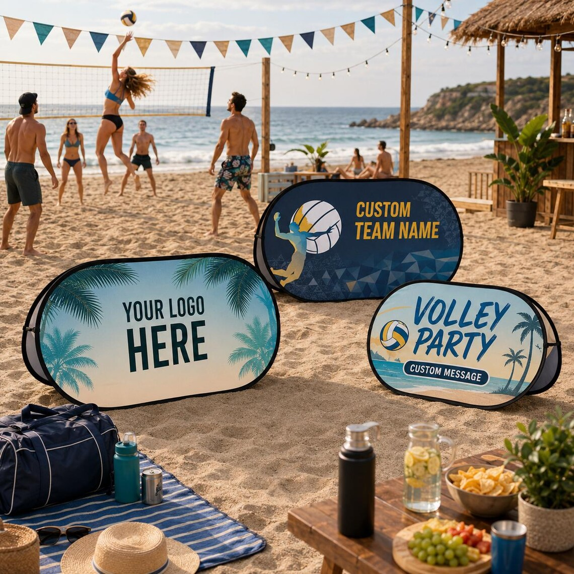 Custom Beach Volleyball Pop Up - Summer Clothing Banner のレビューと価格