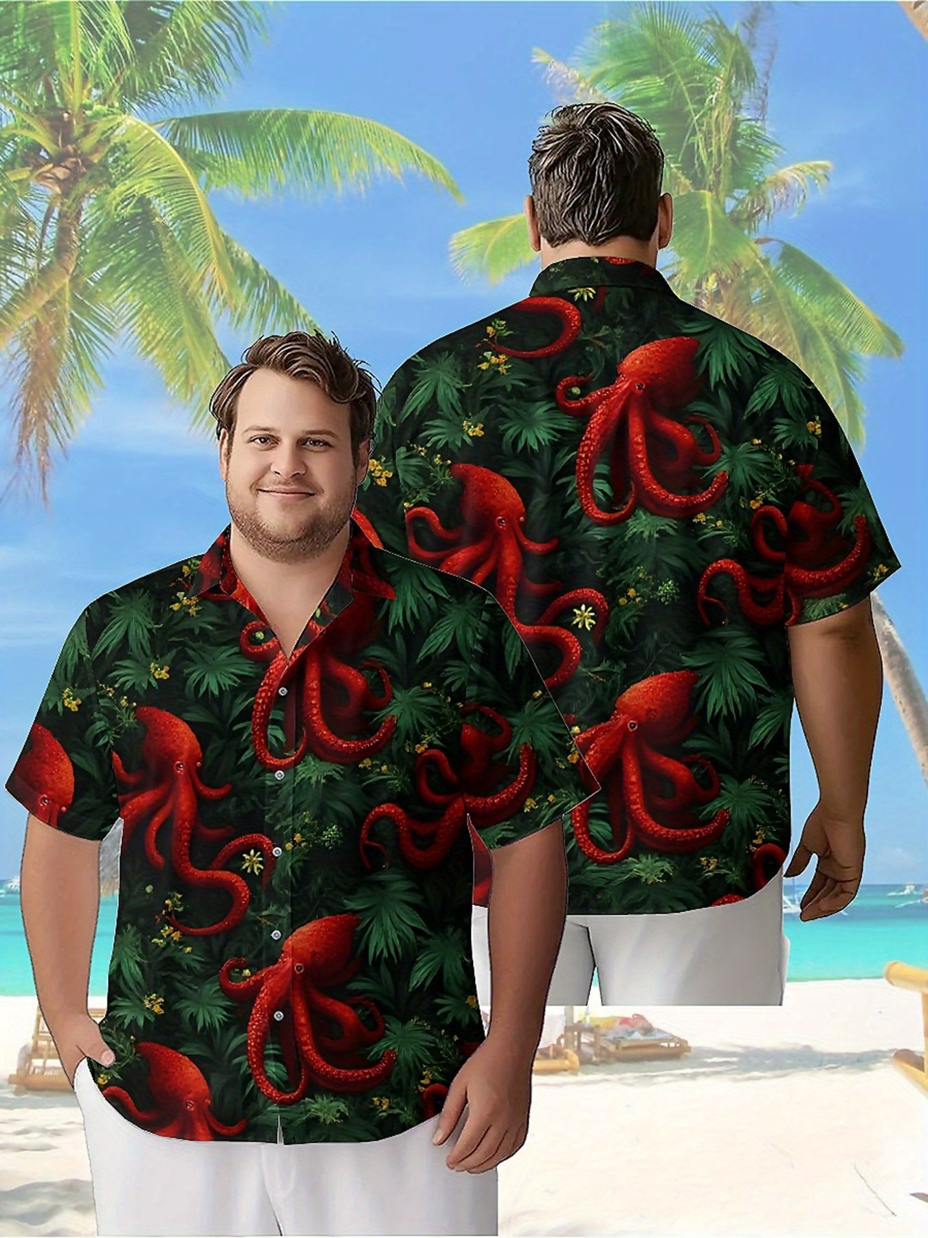 Men's Plus Size Hawaiian Shirt - Summer Clothing Patterns のレビューと価格