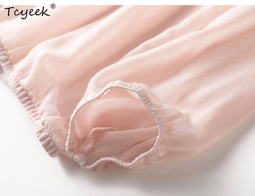 Tcyeek 100% Real Mulberry Silk - Summer Clothing Women のレビューと価格