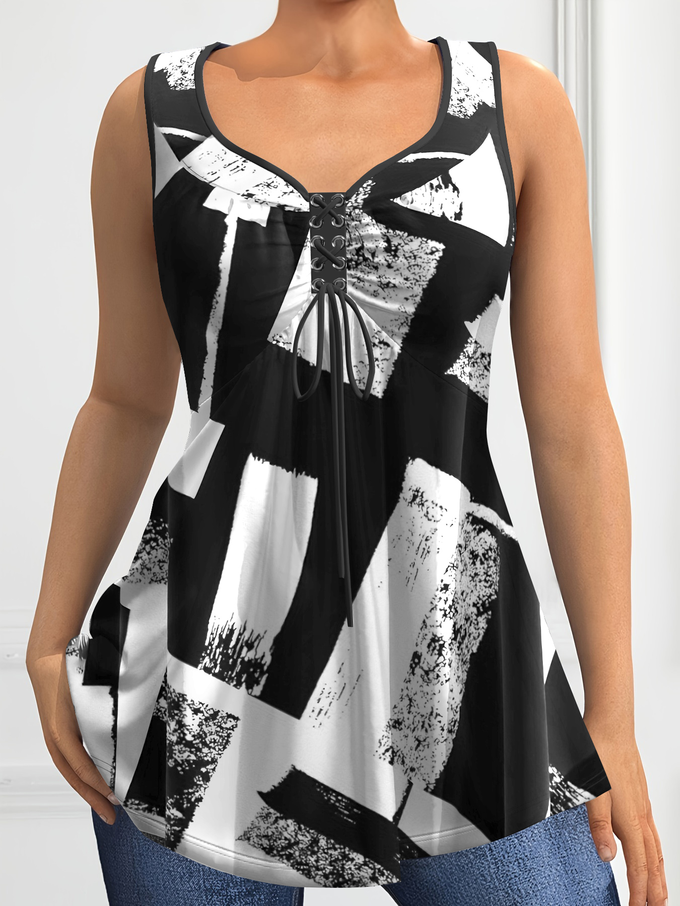 Women's Plus Size Tank Top Col - Halter Neck Top のレビューと価格