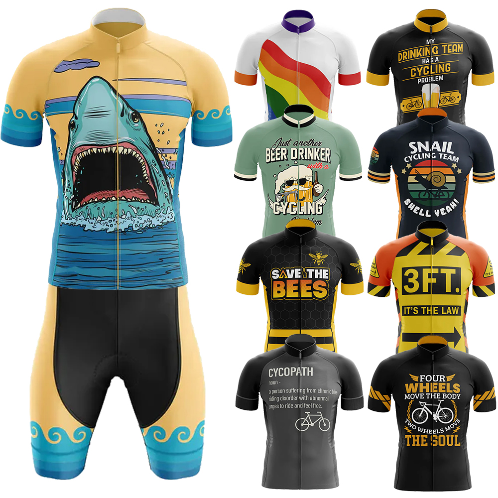 Shark Cycling Team Clothes Mtb - Summer Jumper Clothing のレビューと価格
