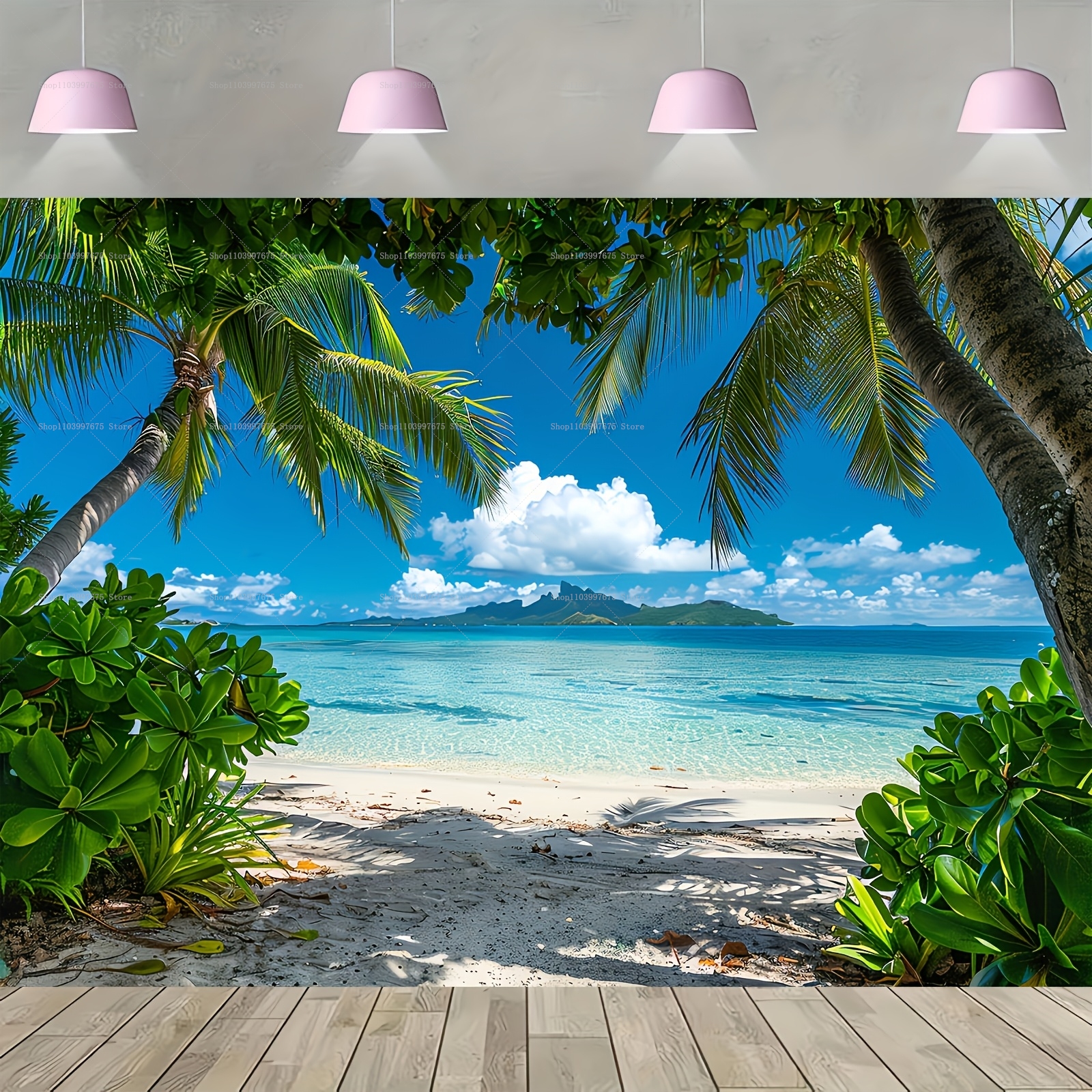 Tropical Beach Sea View Backdr - Summer Clothing Banner のレビューと価格