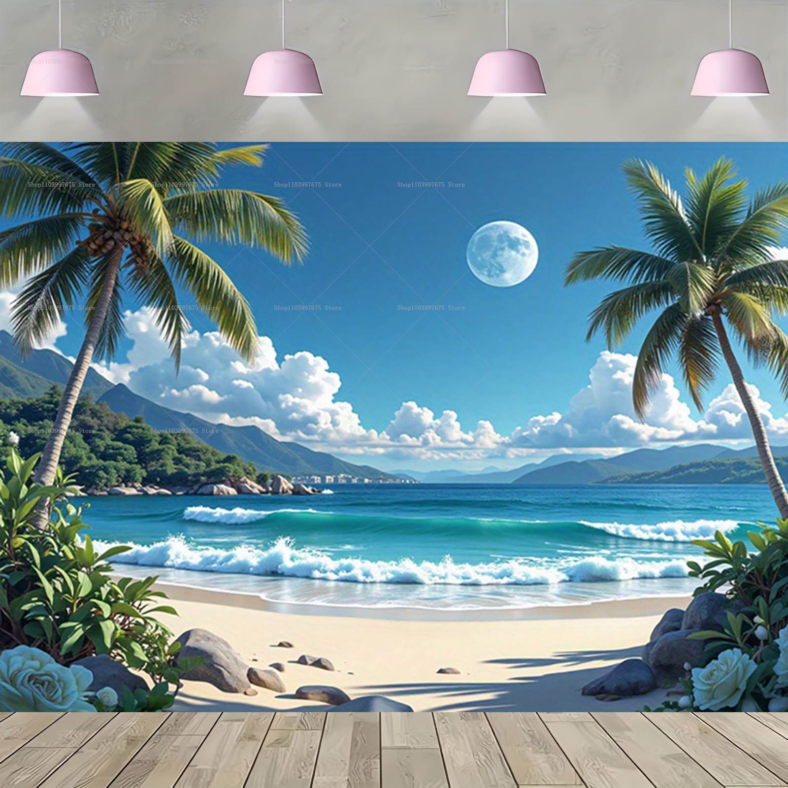 Tropical Beach Sea View Backdr - Summer Clothing Banner のレビューと価格