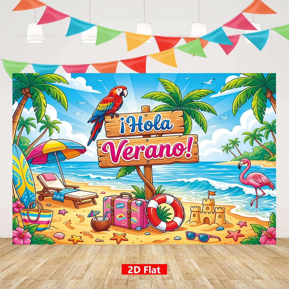 2D Spanish Summer Flamingo Bac - Summer Clothing Banner のレビューと価格
