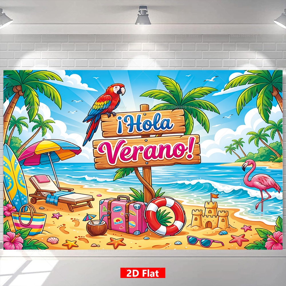 2D Spanish Summer Flamingo Bac - Summer Clothing Banner のレビューと価格